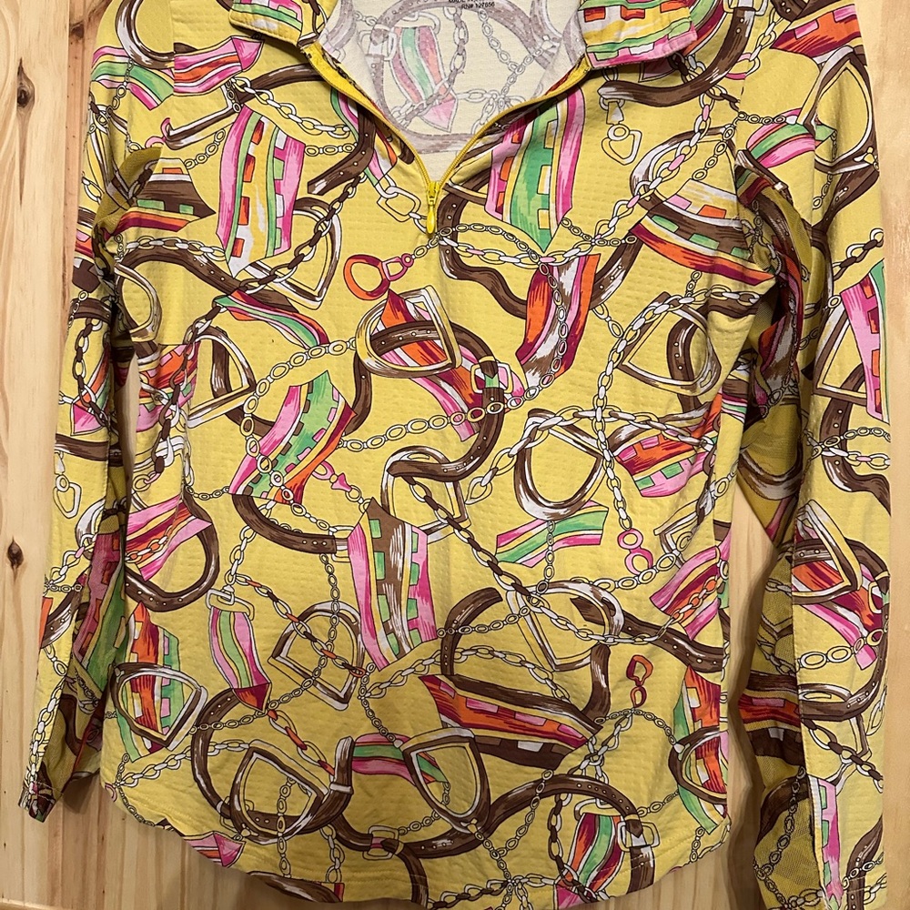 Colorful Chain Print Blouse Icikuls